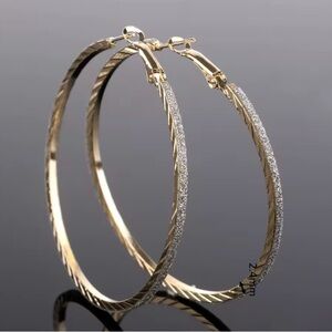 Elegant Gold and Silver Hoop Earrings